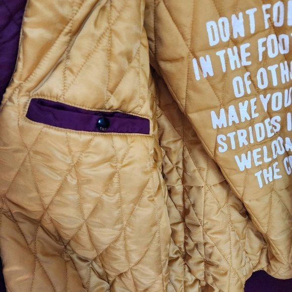Cult of Individuality Men’s Maroon (gold quilt inside) Bomber Jacket Size XL - Picture 10 of 16